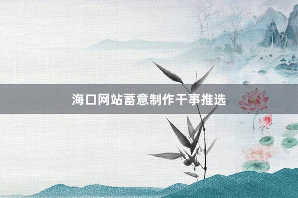 海口网站蓄意制作干事推选